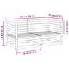 vidaXL Градински комплект диван от 2 части, дугласка ела масив