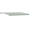 vidaXL Прибираща се тента Зелен и бял 500 &times; 300 cm Тъкан и алуминий