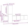 vidaXL Комплект ТВ шкаф 5 pcs Старо дърво Инженерно дърво