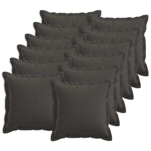vidaXL Възглавница 12 бр. HOUTEN Тъмносиво 40 x 40 cm Изкуствен лен