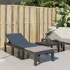 vidaXL Шезлонг с възглавници, антрацит, PP