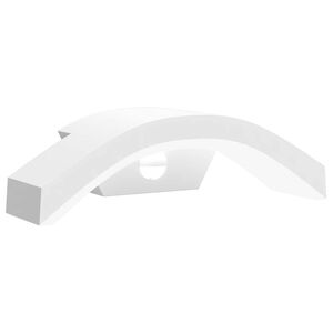 vidaXL Външна LED стенна лампа със сензор, бял, лят алуминий