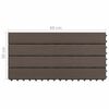 vidaXL Плочка за decking 6 pcs Тъмен кафяв 60 x 30 cm WPC