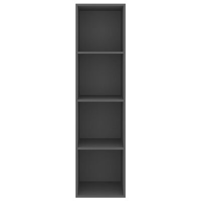 vidaXL ТВ шкаф за стенен монтаж, сив, 37x37x142,5 см, ПДЧ