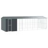 vidaXL Клетка за птици със съхранение Антрацит 860 x 310 x 247 см