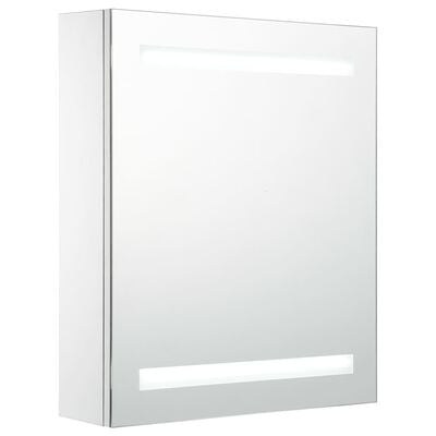 vidaXL LED шкаф с огледало за баня, 50x13,5x60 см