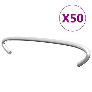vidaXL Куки за габиони, 50 бр, поцинкована стомана, 10 см