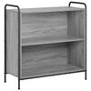 vidaXL Шкаф за книги 80 x 33 x 80 см Инженерна дървесина Сив Сонома