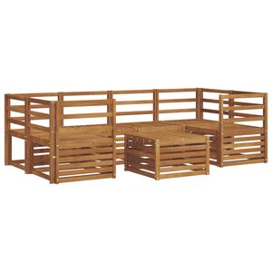 vidaXL Комплект дивани за открито 7 pcs Естествен