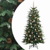 vidaXL Изкуствено коледно дърво с хингед 150 см 150 LED светодиода