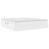 vidaXL Легло с място за съхранение и матрак с матрак Бяло 200 x 200 cm
