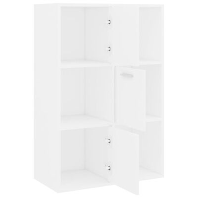 vidaXL Шкаф за съхранение, бял, 60x29,5x90 см, ПДЧ