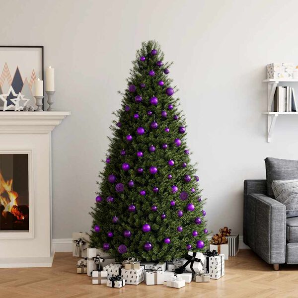 vidaXL Комплект коледни топки, 100 бр, лилави