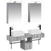 vidaXL Комплект шкафове за баня 5 pcs Сив Сонома 50 x 14,5 x 70 см