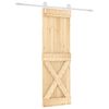 vidaXL Преплъзваща се врата Естествено и бяло 70 x 210 cm