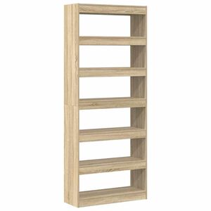 vidaXL Шкаф за книги 6 нива 80 x 30 x 198 см Инженерна дървесина