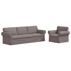vidaXL Комплект дивани 2 pcs Таупе 245 x 82 x 80 см текстил