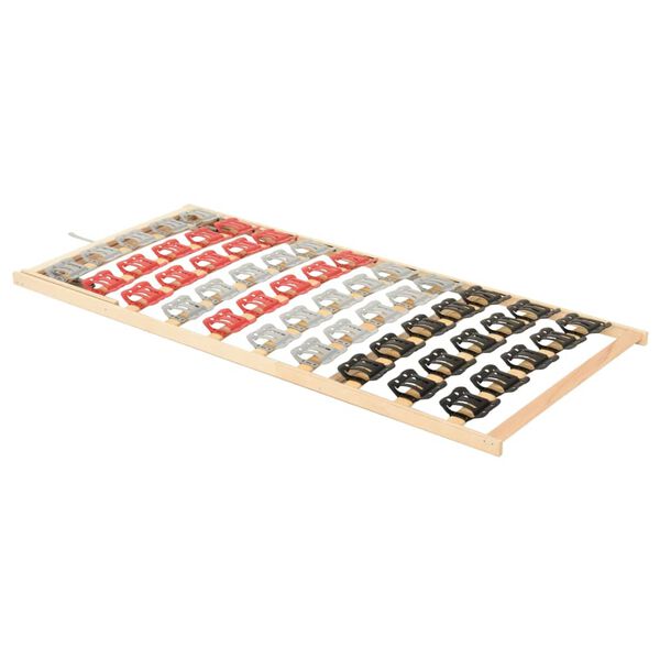 vidaXL Рамка за легло с 12 ламела, регулируем модул глава, 90x200 см