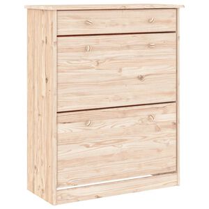vidaXL Шкаф за обувки ALTA, 77x35x96 см, бор масив