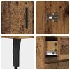 vidaXL Служебен шкаф с чекмедже Старо дърво 69,5 x 34 x 90 см