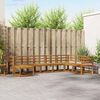 vidaXL Комплект дивани за открито 8 pcs Натурален и Антрацит