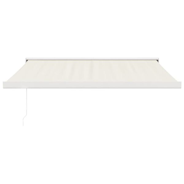 vidaXL Прибираща се тента кремава 3,5x2,5 м плат и алуминий