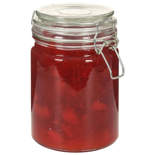 vidaXL Буркани за съхранение с клипс, 6 бр, 750 мл