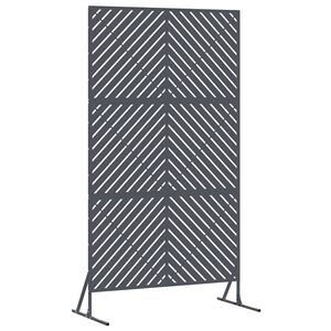 vidaXL Екран за уединение 100 x 50 x 180 см Стомана Антрацит