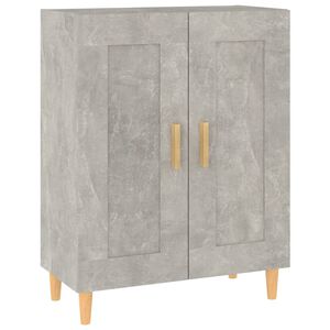 vidaXL Сайдборд, бетонно сив, 69,5x34x90 см, инженерно дърво