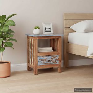 vidaXL Нощно шкафче, 41x30x50 см, махагоново дърво масив