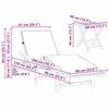 vidaXL Шезлонг 3 pcs Червено 40 x 40 x 40cm Масивна акациева дървесина