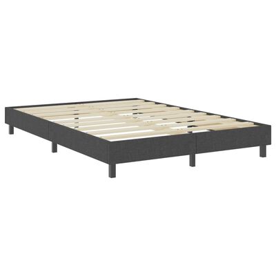 vidaXL Рамка за боккспринг легло, тъмносива, текстил, 140x200 см