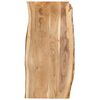 vidaXL Плот за маса, акациево дърво масив, 118x(50-60)x2,5 cм