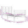 vidaXL Рамка за легло с табла, 100x200 см, масивно дърво