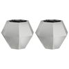 vidaXL Кашпа 2 pcs Сребрист 50 x 50 x 40 cm Галванизирана стомана