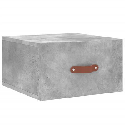 vidaXL Нощно шкафче за стенен монтаж, бяло, 35x35x20 см