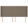 vidaXL Горна табла за легло с уши, таупе, 183x16x118/128 см, плат