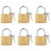 vidaXL U Lock с ключове 6 pcs Месинг Желязо