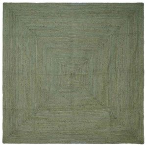 vidaXL Килими за помещение Квадратна Маслиненозелено 240 x 240 cm юта