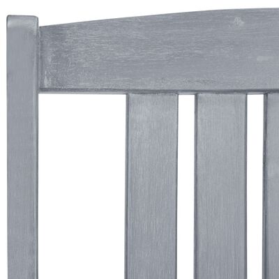 vidaXL Градински столове, 2 бр, сиви, акация масив