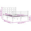vidaXL Рамка за легло с табла, бяла, 120х200 см, масивно дърво