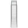 vidaXL Габионни кошници арка 15 бр 200x50x140/160см поцинковано желязо