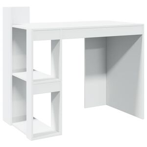 vidaXL Офис бюро, бяло, 103,5x56,5x94 см, инженерно дърво