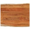 vidaXL Плот за маса, 110x80x3,8 см, правоъгълен, акация масив, жив ръб