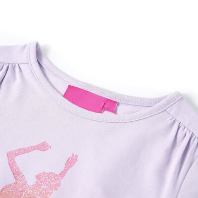 Детска тениска с дълъг ръкав, светлолилава, 92