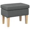 vidaXL Пуф за крака Тъмносиво 55 x 35 x 41 см Текстил