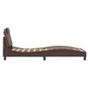vidaXL Рамка за легло Viana без матрак, кафява, 90x200 см, изкуствена кожа