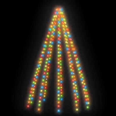 vidaXL Коледни лампички за елха тип мрежа 250 LED многоцветни 250 см