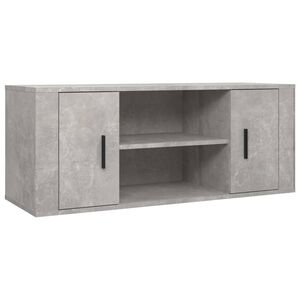 vidaXL ТB шкаф, сив, 100x35x40 см, инженерно дърво