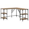 vidaXL Бюро Дъб Инженерно дърво 139 x 139 x 75 см